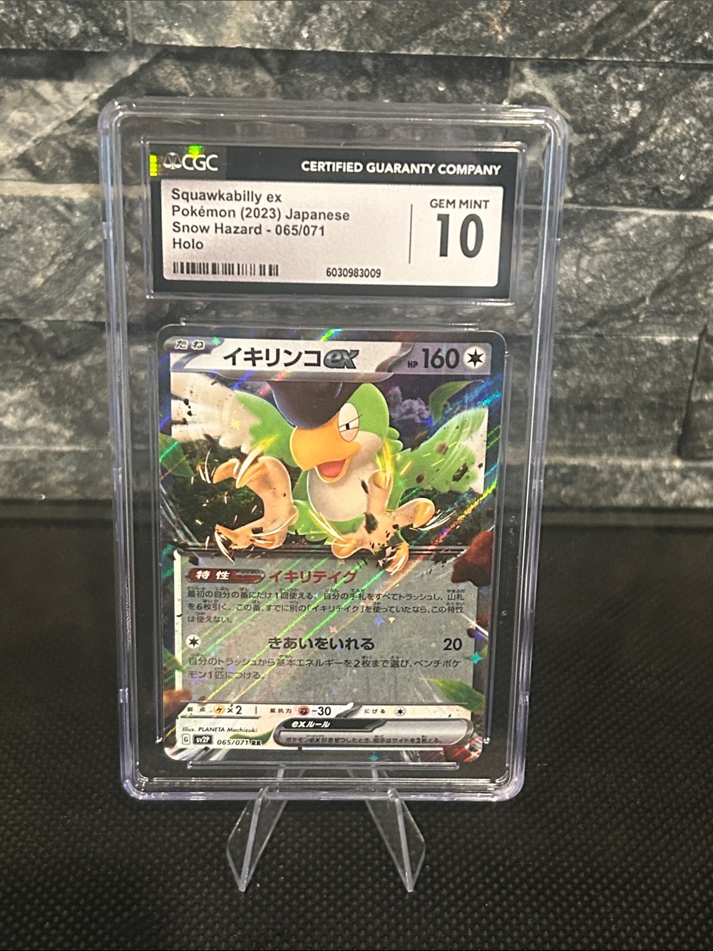 CGC 10 Pokemon Squawkabilly ex 065/071 Japanese Holo from Snow ❄️ Hazard
